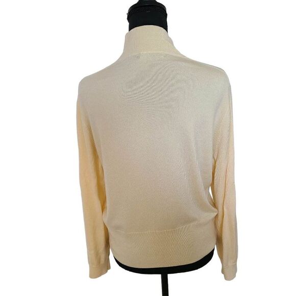 J Crew Light Yellow Mockneck Sweater Size L - Picture 2 of 13